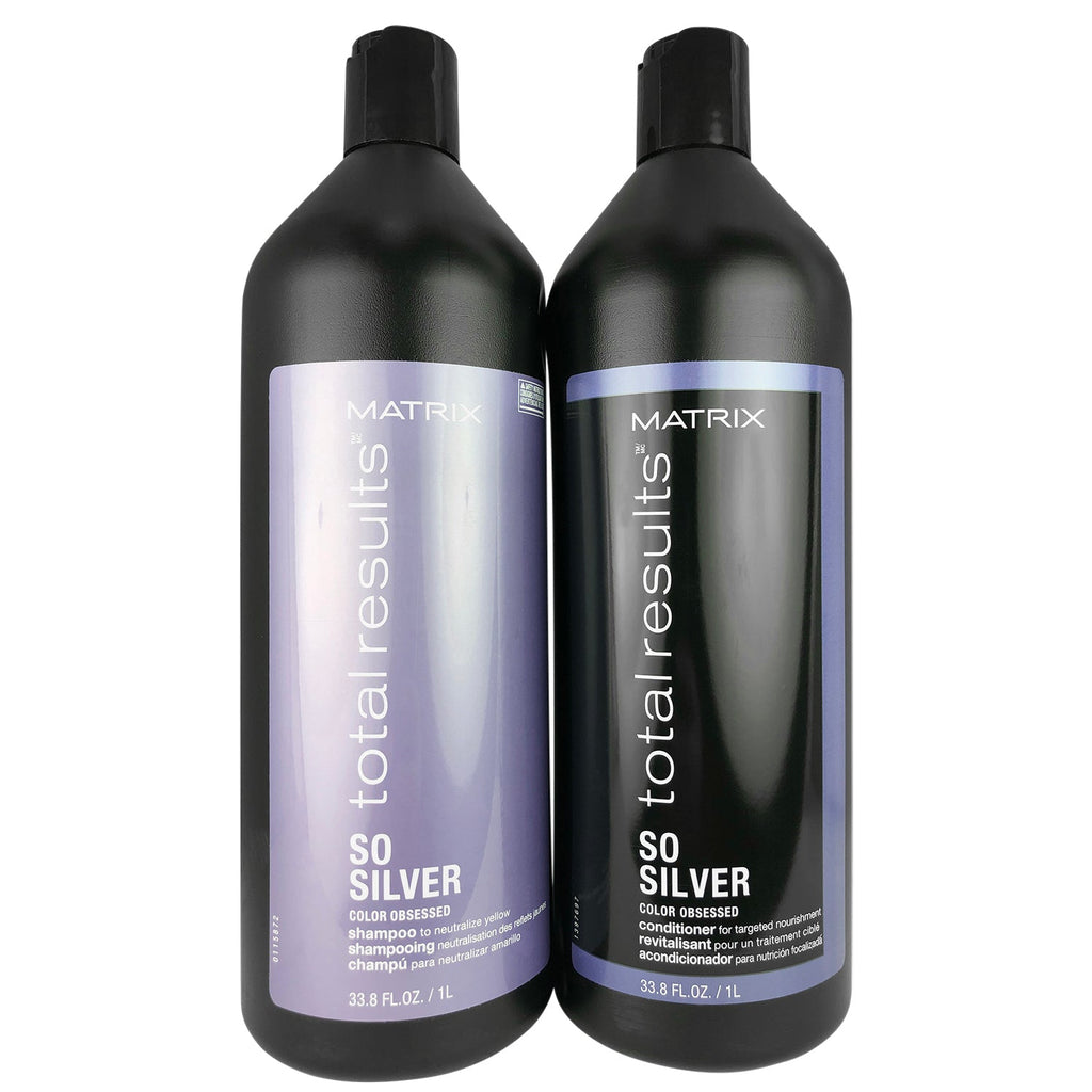 Matrix Total Results Silver Liter Duo oz Shampoo Conditiioner
