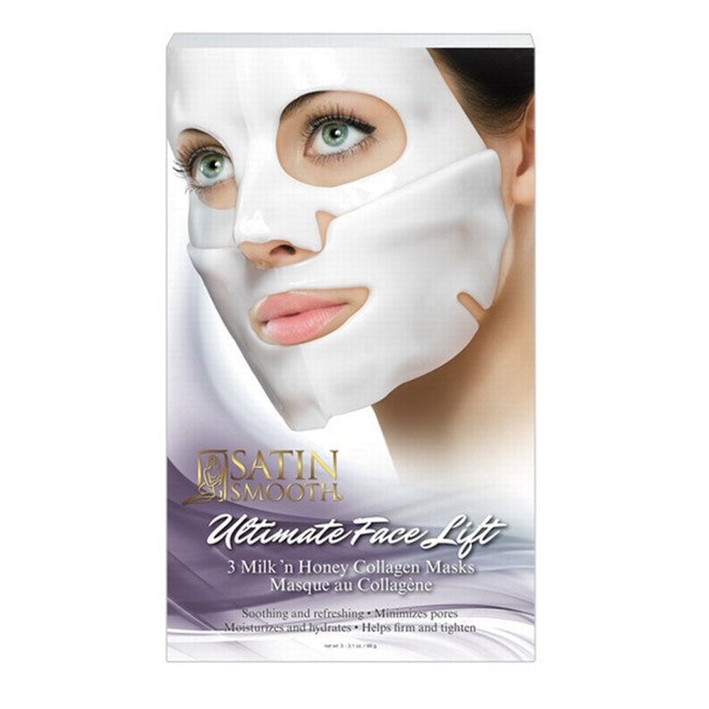 Satin Smooth Ultimate Collagen Face Lift Masks pk.