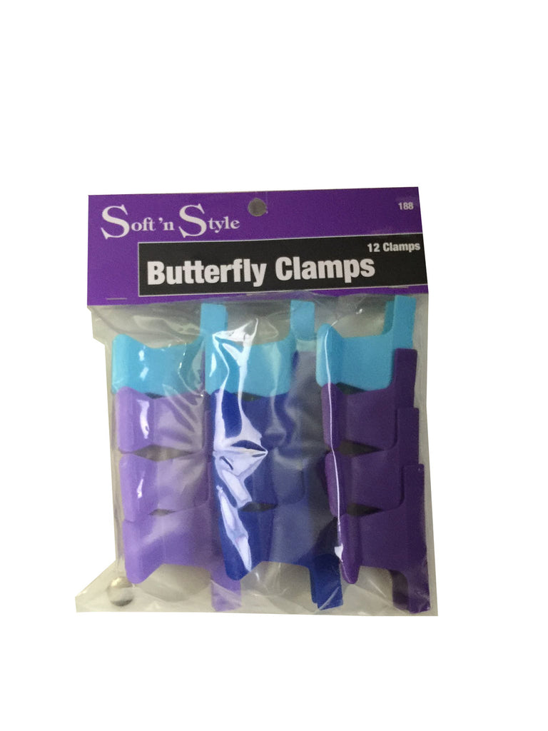 Soft 'n Style Butterfly Clamps Assorted Color pk