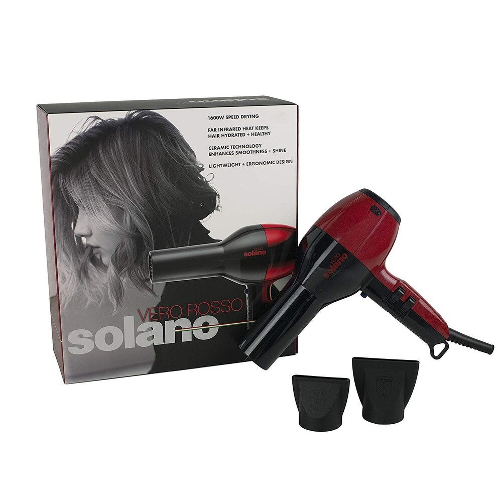 Solano Vero Rosso Hair Dryer Black/Red