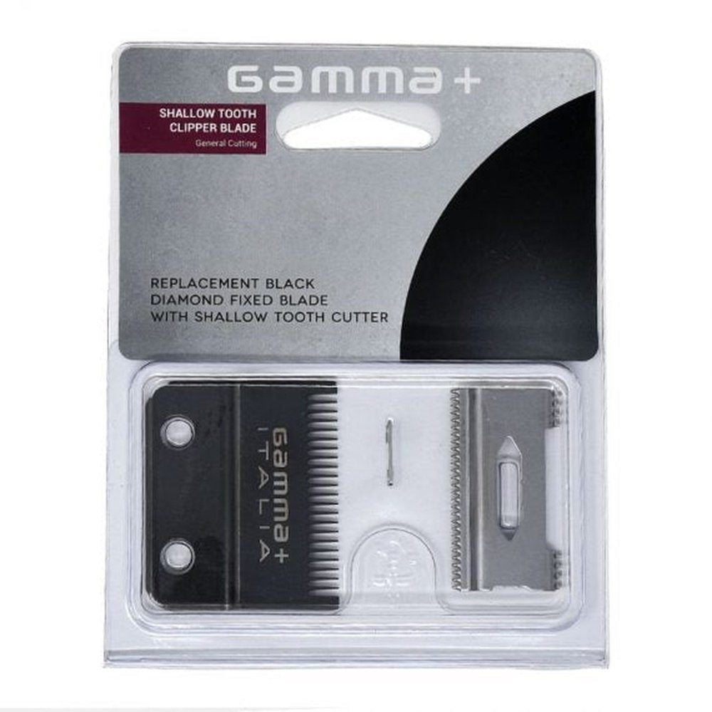 Gamma+ Double Diamond Clipper Blade w/ DLC Fade Shallow Tooth Cutter Ergo Alpha