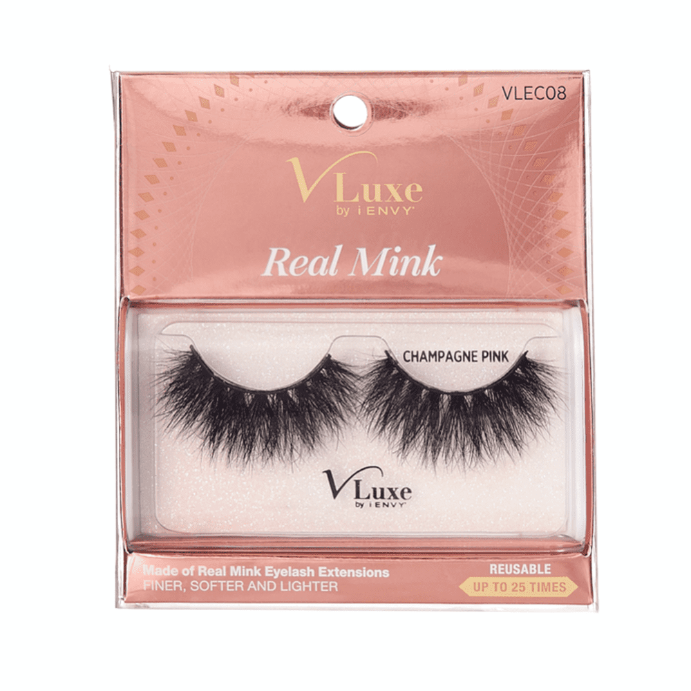 Luxe Real Mink Lash Champagne Pink