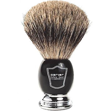 Parker Pure Badger Bristle Shaving Brush Black w/Free Stand