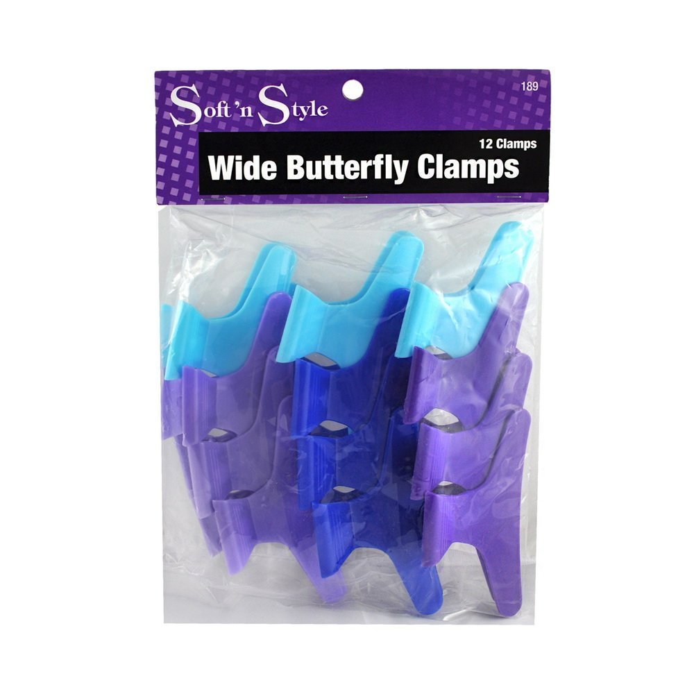 Soft 'n Style Butterfly Clamps Assorted Color pk
