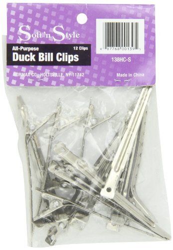 Soft 'n Style Purpose Duck Bill Clips ct.