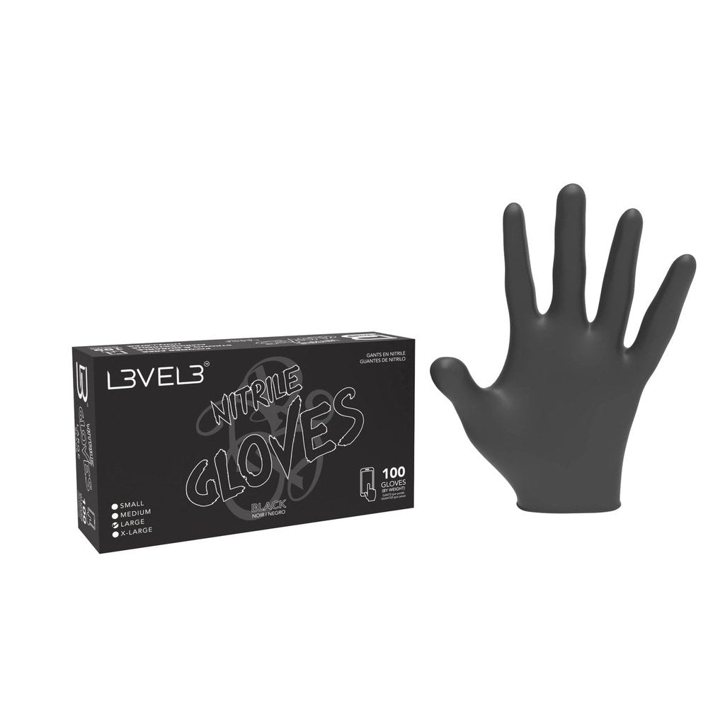 VEL Nitrile Gloves Black ct.