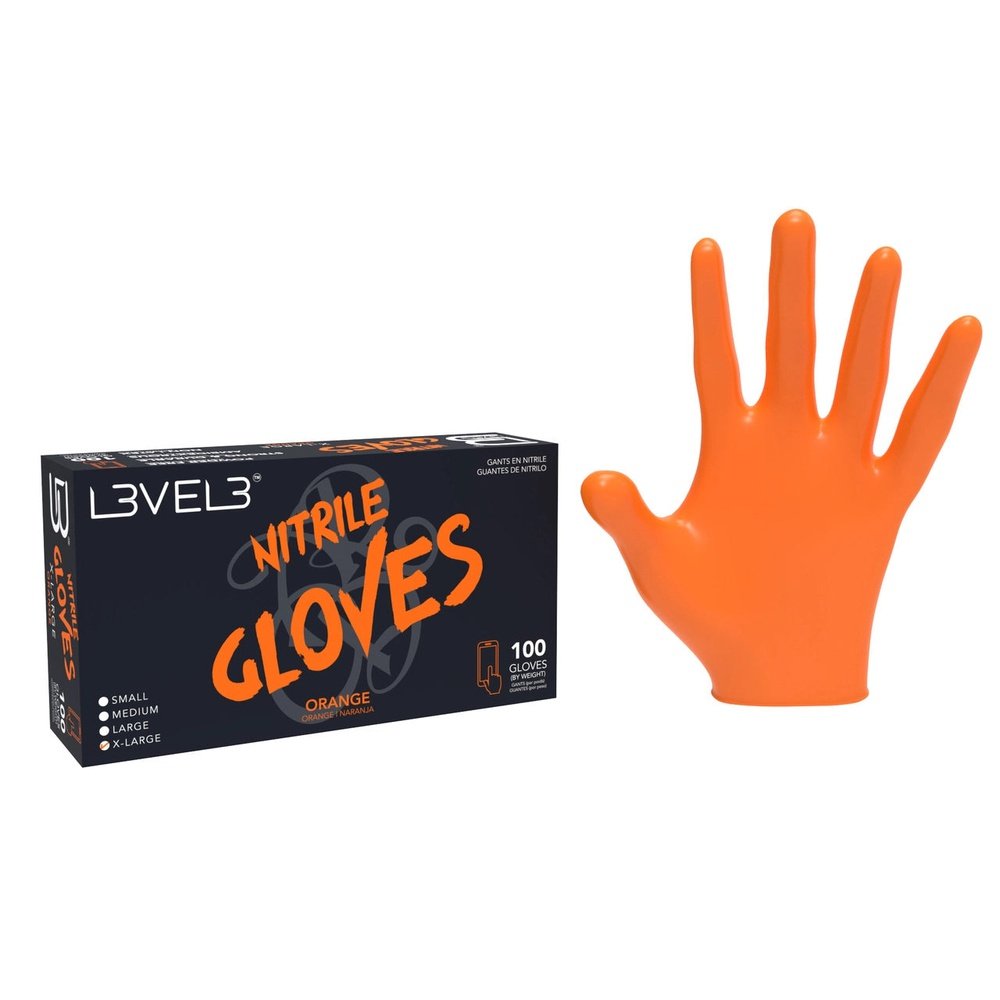 VEL Nitrile Gloves Orange ct.