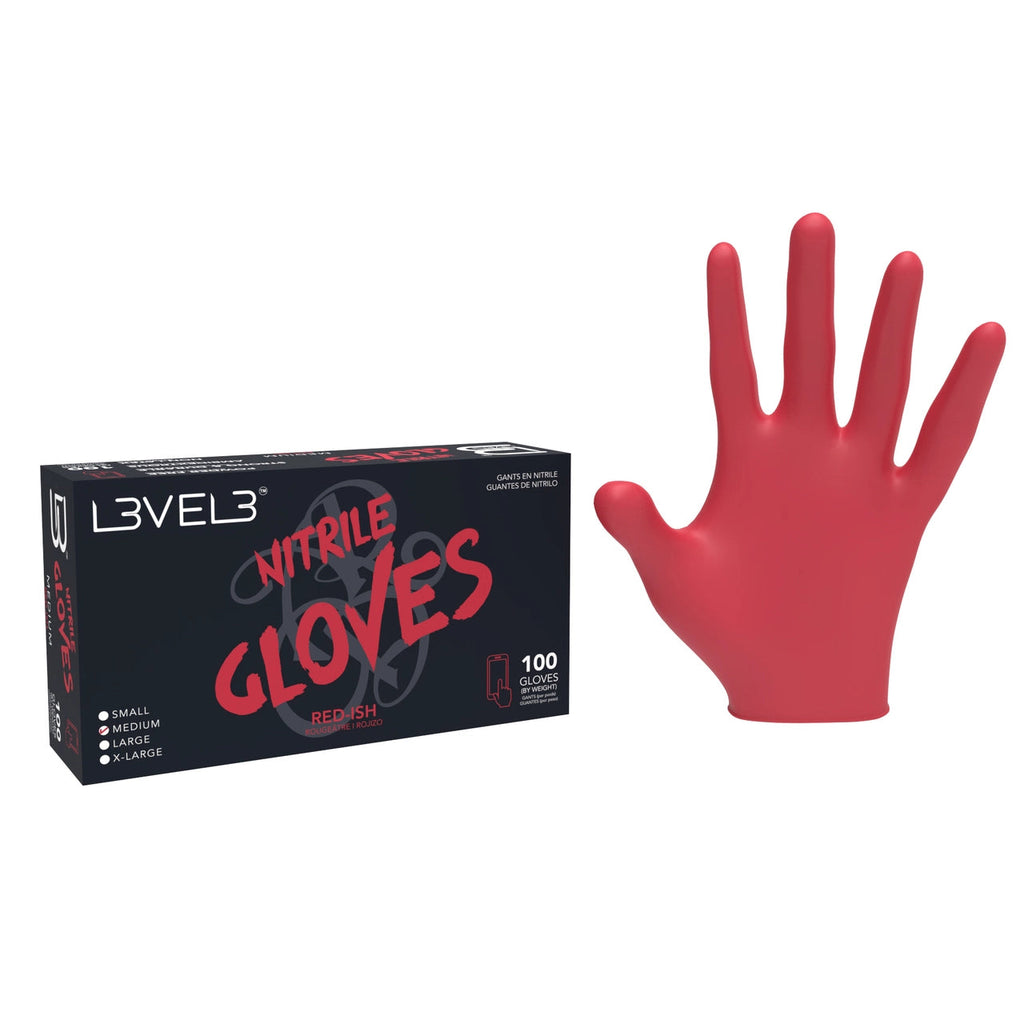 VEL Nitrile Gloves Red ct