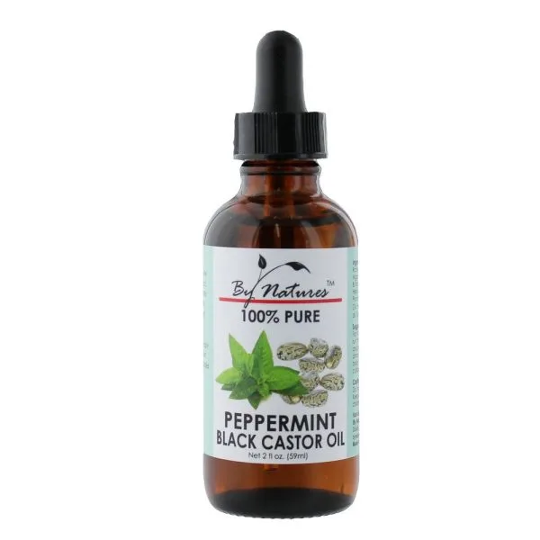 By Natures 100% Natural Peppermint + Black Castor Oil 2oz