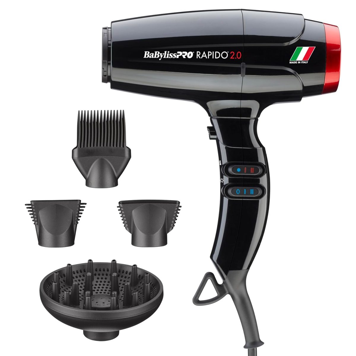 BabylissPro Rapido 2.0 2000W Dryer - Black - Image 2
