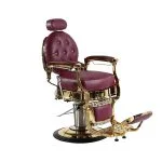Athena Golden Barber Chair Plum