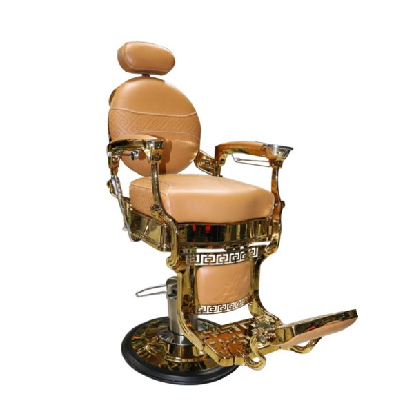 Athena Golden Barber Chair Tan