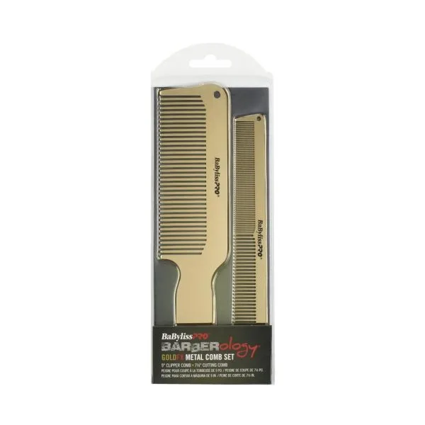 BabylissPro Barberology GoldFX Metal Comb Set