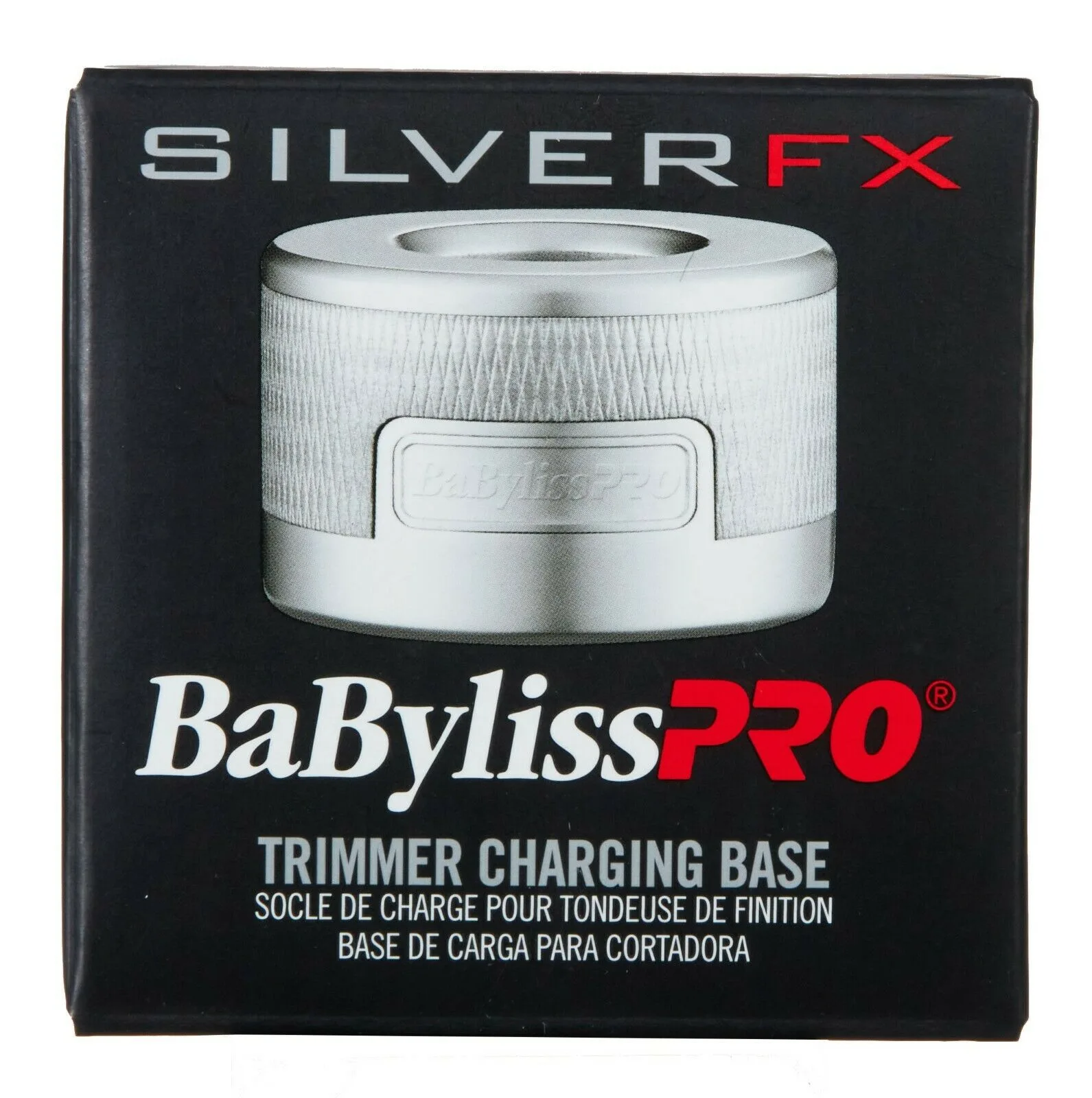 BabylissPro_SilverFX_Trimmer_Charging_Base_Silver_0 BabylissPro SilverFX Trimmer Charging Base - Silver - MPN BAB45343 - Wholesale Salon Supply