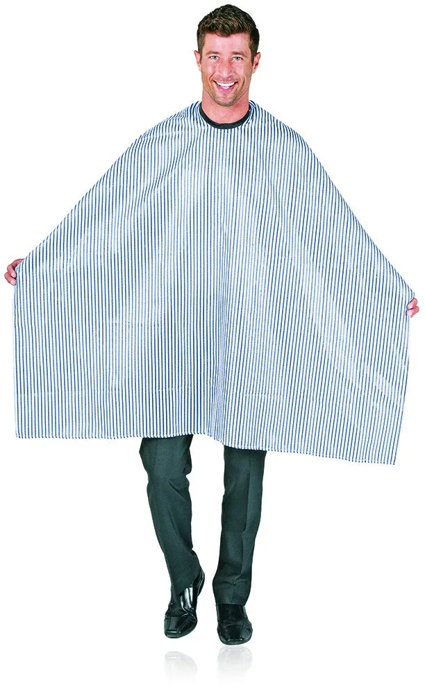 Betty_Dain_Seersucker_Barber_Cape_White_60__19540 Betty Dain Seersucker Barber Cape White 60" - MPN BET10864 - Wholesale Salon Supply