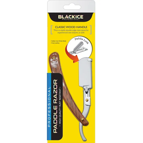 Black Ice Paddle Razor Wood Handle