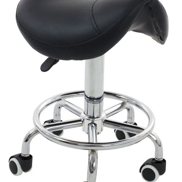 Black stool without back
