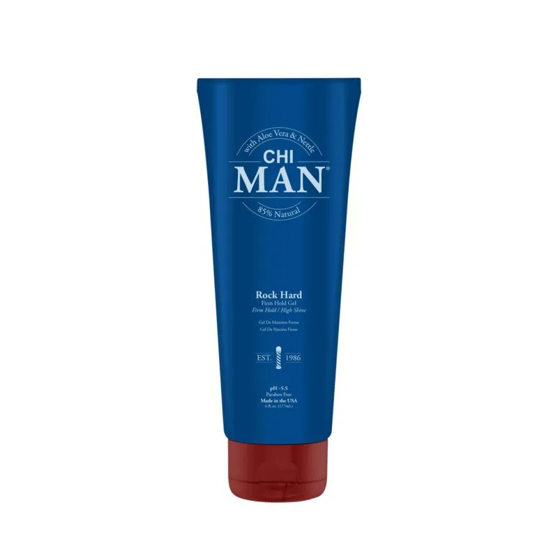 CHI MAN Rock Hard Gel 6oz Firm Hold/High Shine - MPN CHI82815 - Wholesale Salon Supply