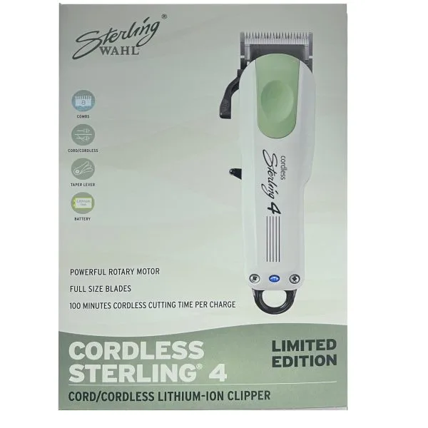 Wahl Sterling Cordless Sterling 4 Clipper Limited Edition - White - MPN WAH00101 - Wholesale Salon Supply