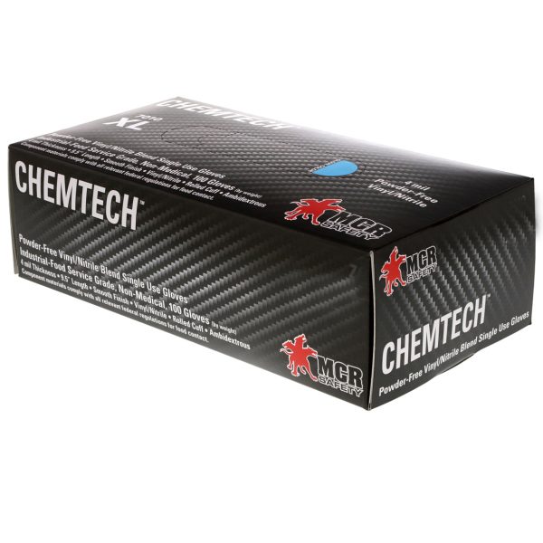 Chemtech Powder Free Nitrile Gloves Blue X-Large pk.