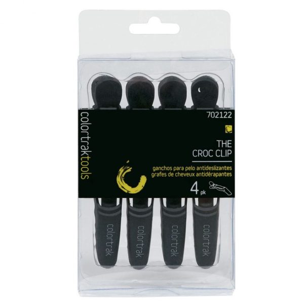 Colortrak Rubberized Jumbo Croc Clips Black pk.