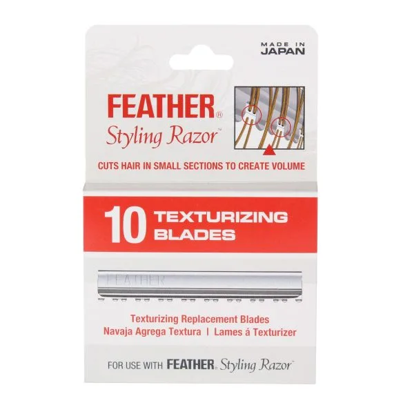 Feather Styling Razor Blade Texturizing 10Pk