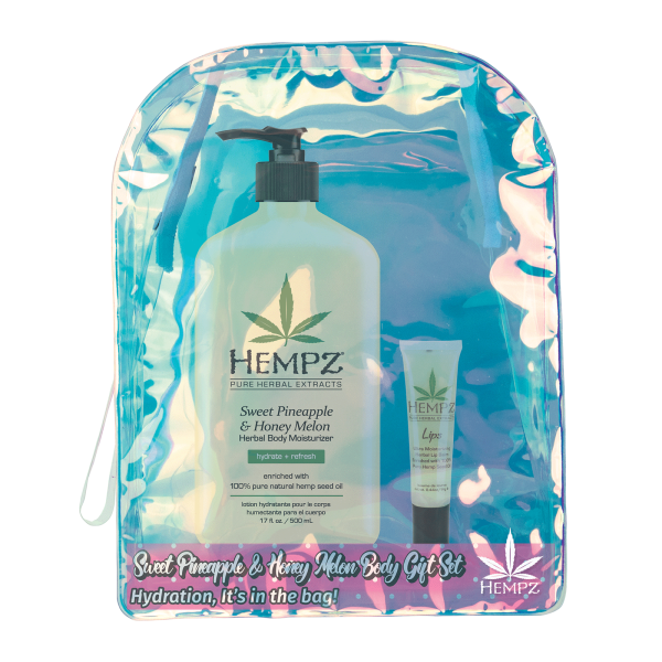 Hempz Sweet Pineapple Honey Melon Body Gift Set oz Moisturizer/Lip Balm