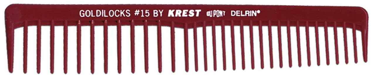 Krest_Goldilocks_Professional_Combs_Volume_Space_Tooth_Comb_6 Krest Goldilocks Professional Combs #15 6 1/2" Volume/Space Tooth Comb - MPN KRE00015 - Wholesale Salon Supply