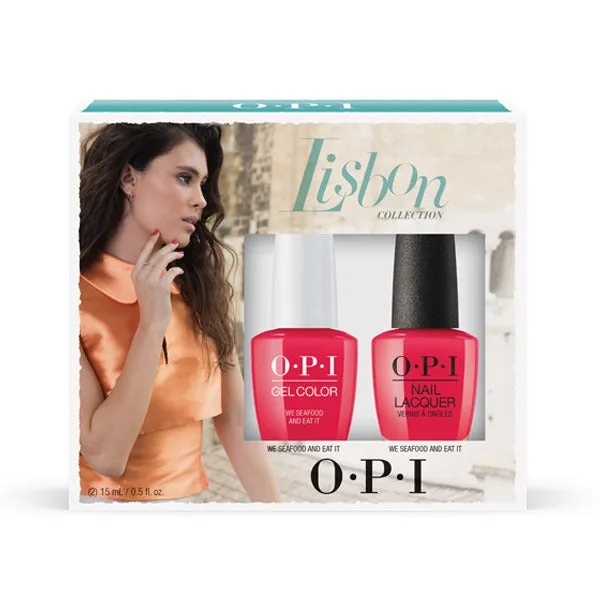 OPI_Lisbon_Collection_Gel_Lacquer_Duo_Seafood_Eat_3 OPI Lisbon Collection Gel & Lacquer Duo We Seafood And Eat It - MPN OPI13769 - Wholesale Salon Supply