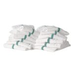 Partex Bleach Guard Barber Towels pk Green Stripe/Heavy