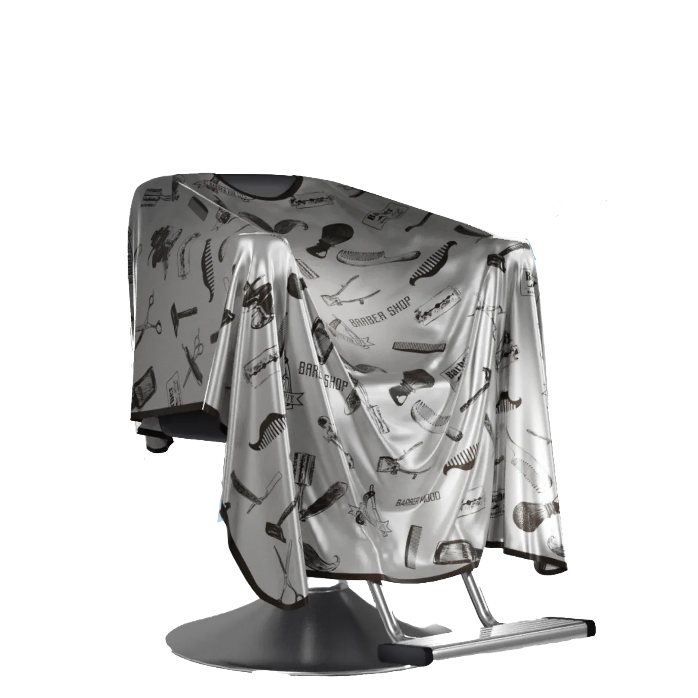 ProBarberSilverSatinCapecopy Barber Flow Styling Cape - Pro Barber Silver - MPN BFL92001 - Wholesale Salon Supply
