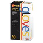 Product Club JetBlack Disposable Vinyl Gloves ct