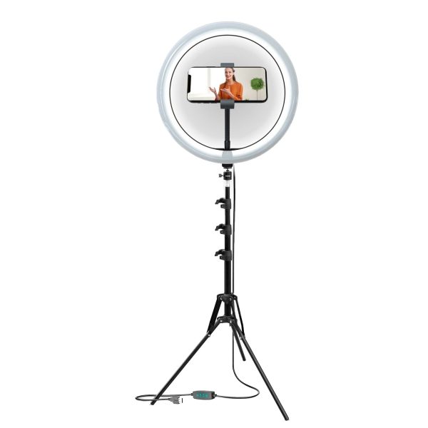 Ring Light w/stand phone holder USB power supply port
