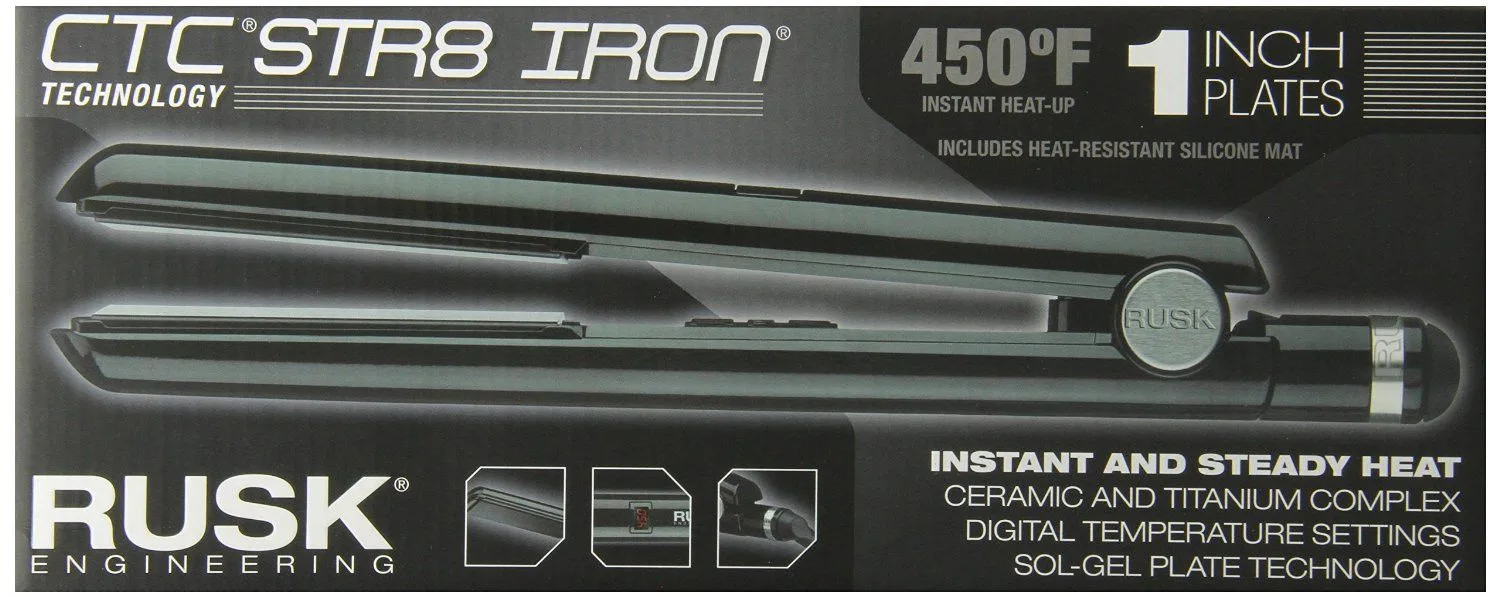 Rusk_CTC_Copper_Technology_STR_Iron_7 Saber Professional - Rusk CTC + Copper Technology STR8 Iron 1" - MPN RUS04794 - Wholesale Salon Supply