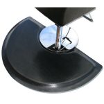 Salon Mat Semi Circle Blk Inch Thick