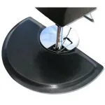 Salon Mat Semi Circle Blk Inch Thick