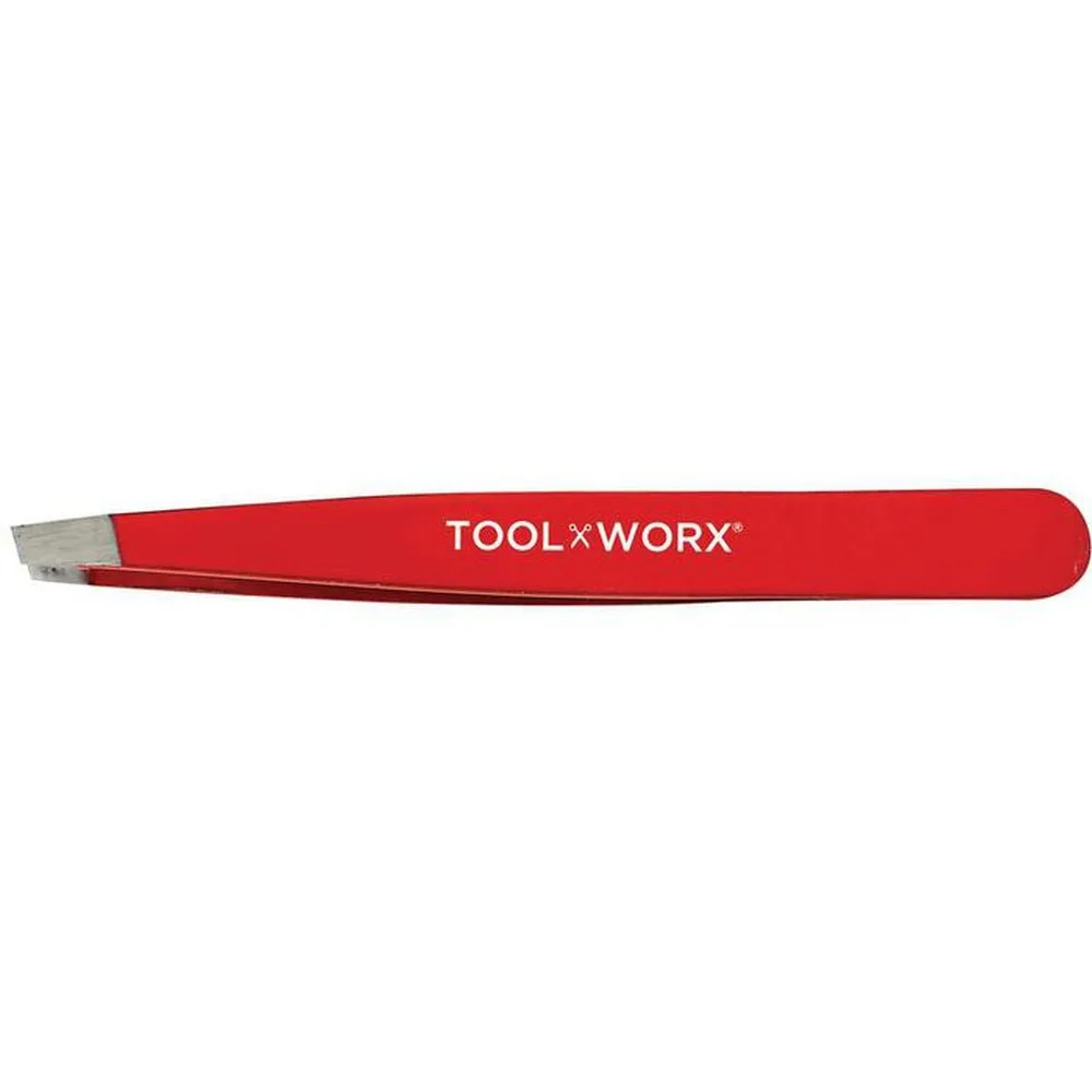 Toolworx_Pro_Grip_Slanted_Tweezer_Rocket_Red_8 Toolworx Pro Grip Slanted Tweezer Rocket Red - MPN TOO89205 - Wholesale Salon Supply