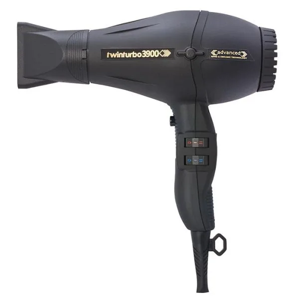 Twin Turbo Advanced Ceramic Ionic Dryer Black Watts