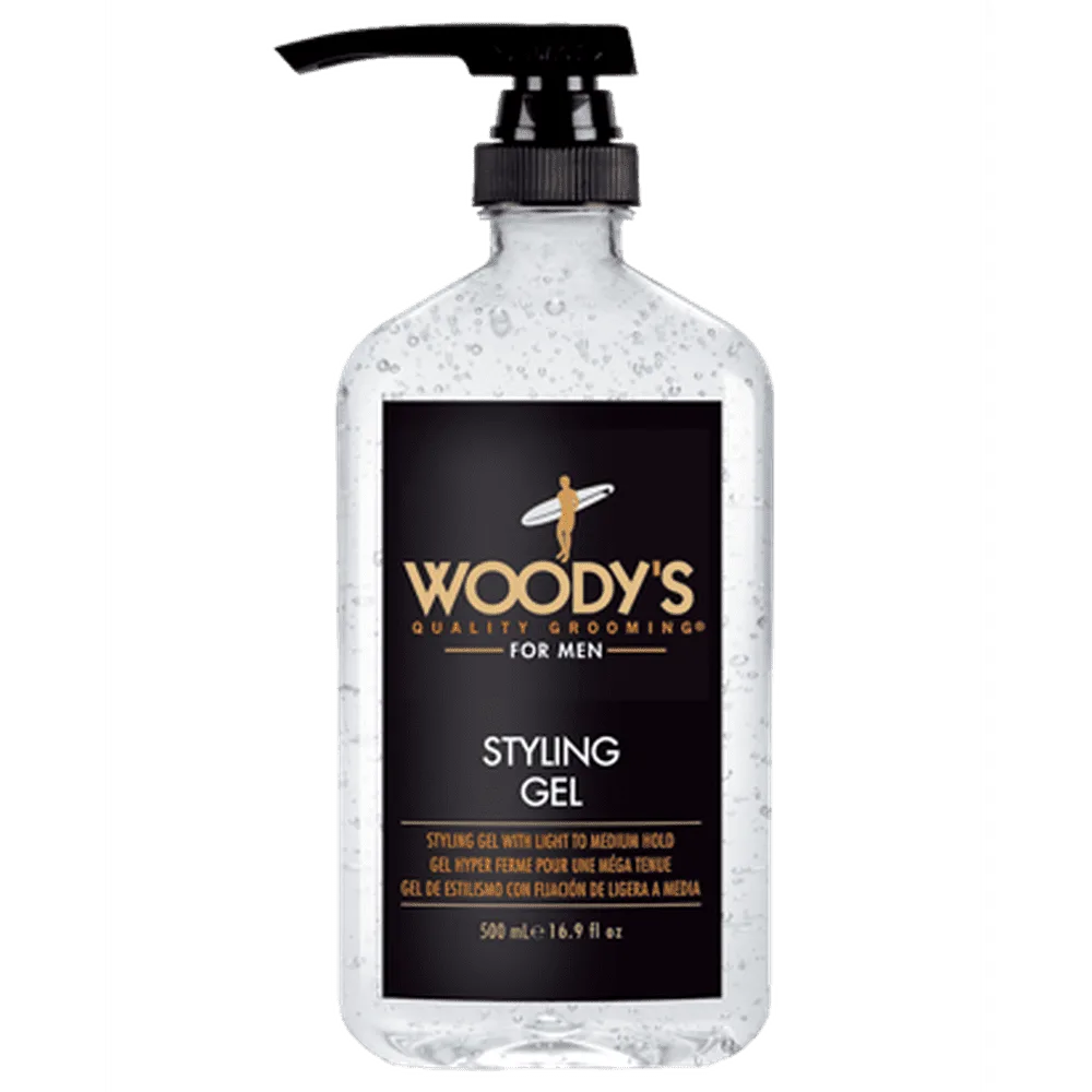Woody_s_Styling_Gel_w_Pump_oz_2 Woody's Styling Gel w/Pump 16.9oz - MPN WOO90537 - Wholesale Salon Supply
