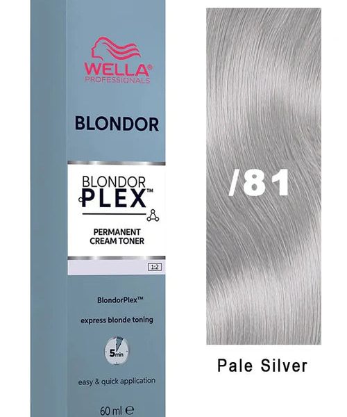 Wella Blondor BlondorPlex Permanent Cream Toner 2oz - 81/Pale Silver