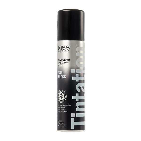 Kiss Tintation Temporary Hair Color Spray 6oz - Black