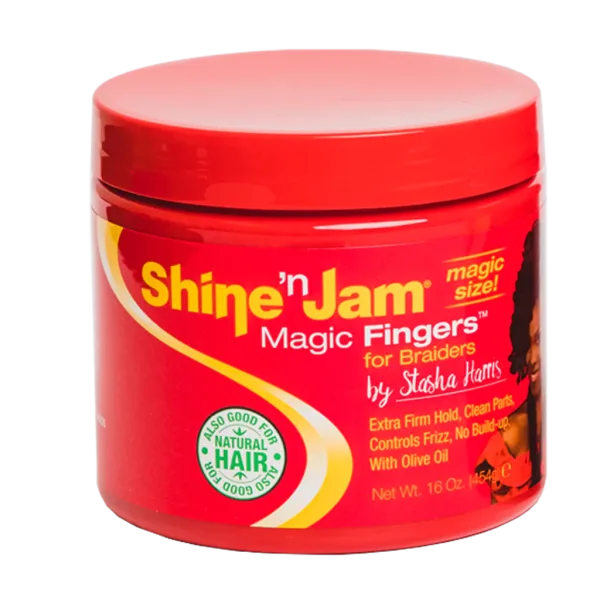 Ampro Pro Shine 'n Jam Magic Fingers Braiding Gel 16oz - Extra Firm Hold