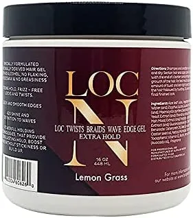 Loc N Loc Twists Braids Weave Edge Gel Extra Hold 16oz - Lemongrass