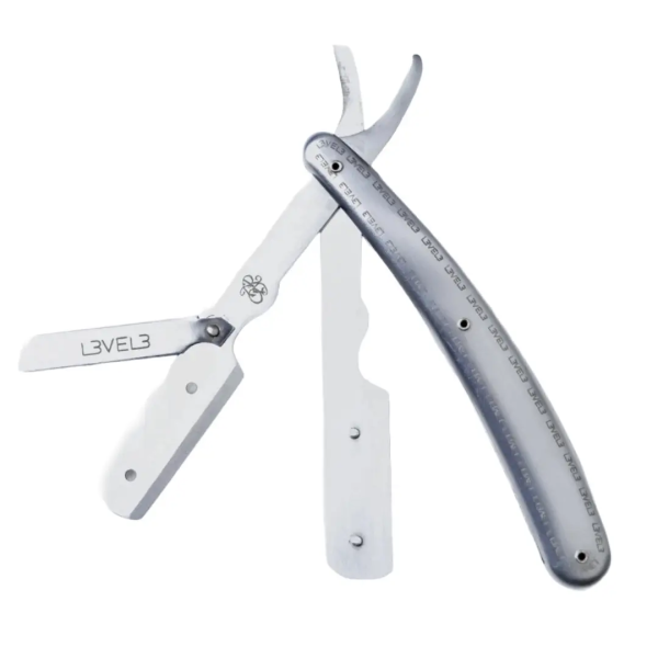 L3VEL 3 Butterfly Premium Razor Holder - Silver