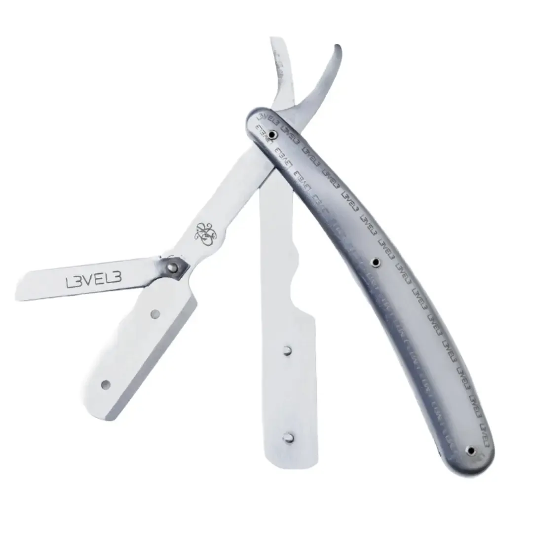 image_622ee2b2-c06b-4f52-9a2f-7ba6ef9f2972 L3VEL 3 Butterfly Premium Razor Holder - Silver - MPN LEV57041 - Wholesale Salon Supply