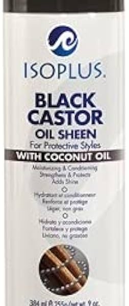 Isoplus Black Castor Oil Sheen with Coconut Oil 9oz
