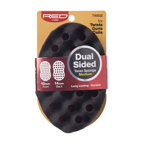 Kiss Red Dual Sided Twist Sponges - Medium