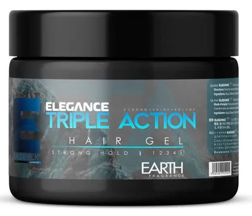 Elegance Triple Action Ultra Styling Hair Gel Blue Earth - Professional Barber & Salon Supplies
