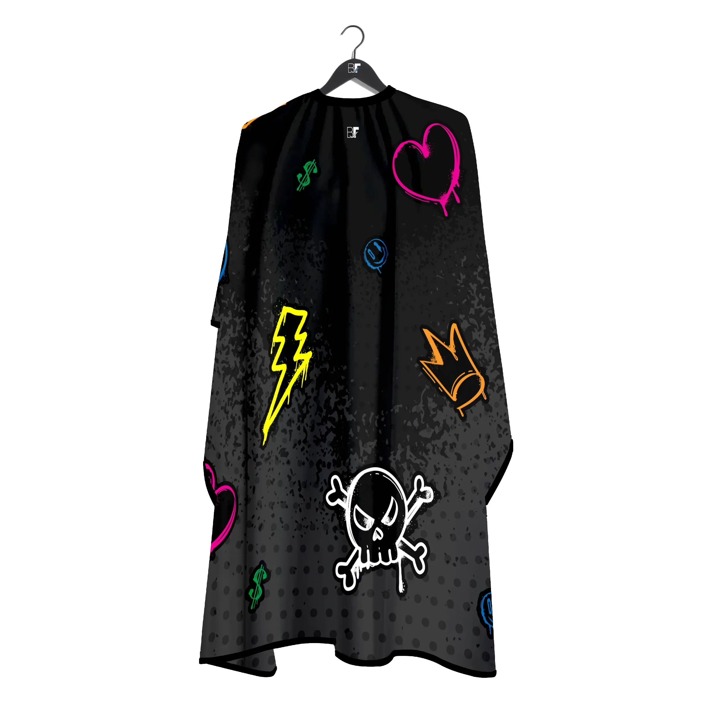 image_955fbd30-f107-42db-b3bd-03e600604b7c Barber Flow Styling Cape - Graffiti Black - MPN BFL86993 - Wholesale Salon Supply