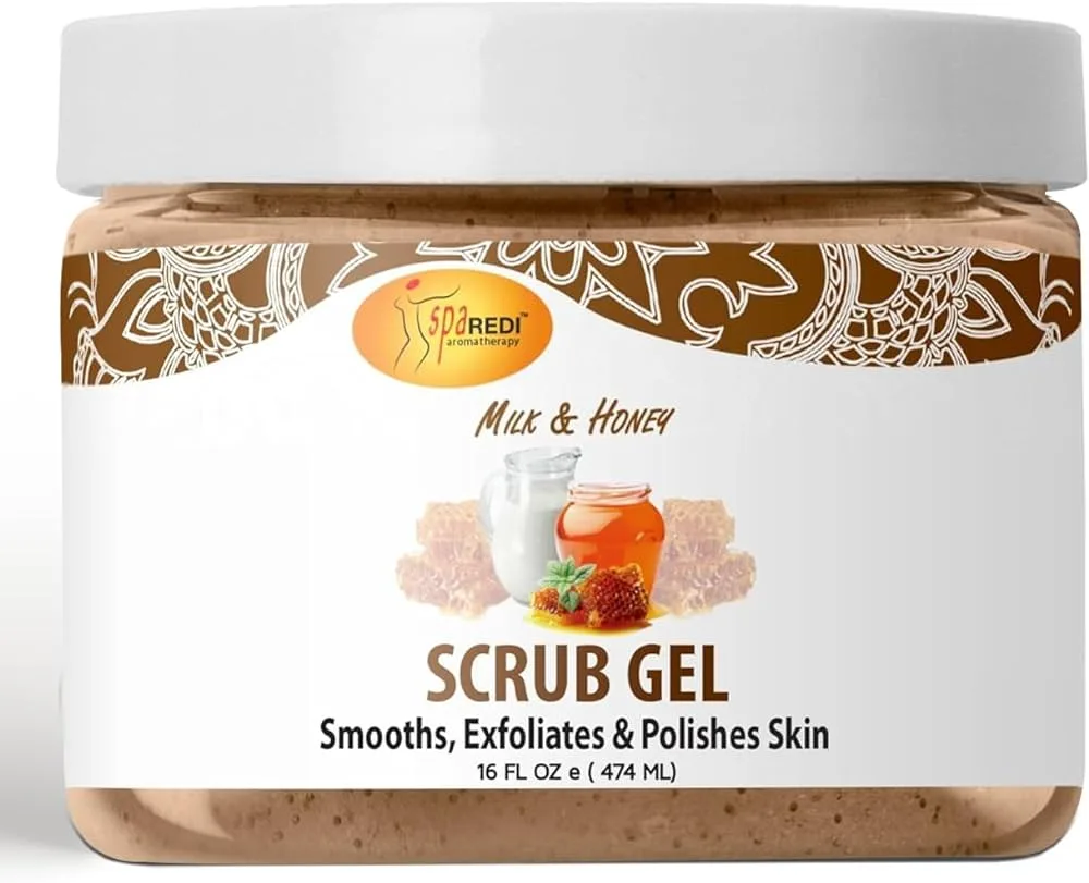 image_b73b51c9-c70f-443e-b296-d33b1eaa5846 Spa Redi Pedi Scrub Gel Milk & Honey 16oz - MPN SPA03190 - Wholesale Salon Supply